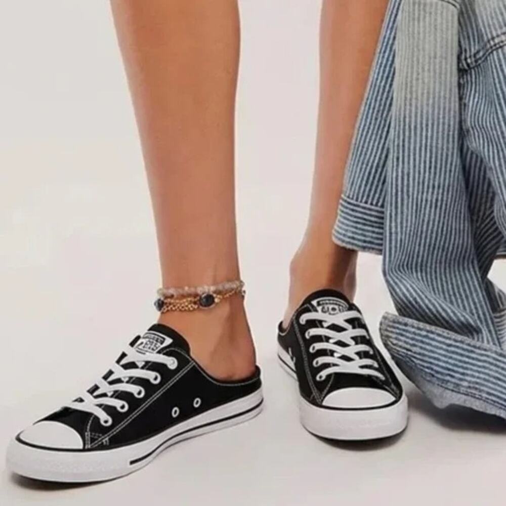Converse Black and White Low-Top Mule Sneakers